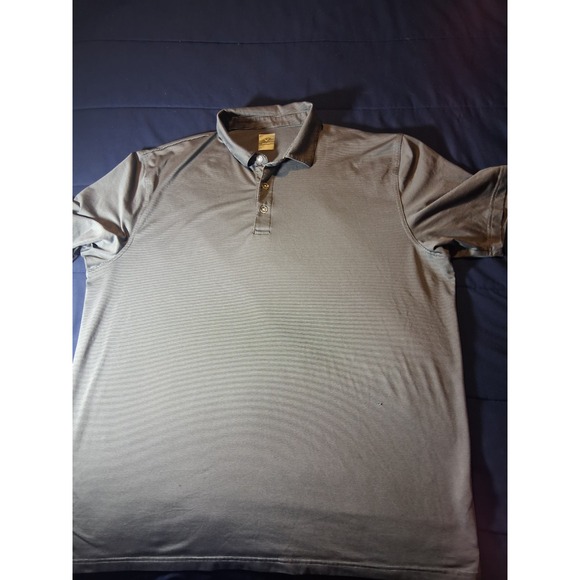 Callaway Opti Dri Polo Shirt Men's XXL Gray Striped Golf Performance Chest Logo‎ - Picture 1 of 6